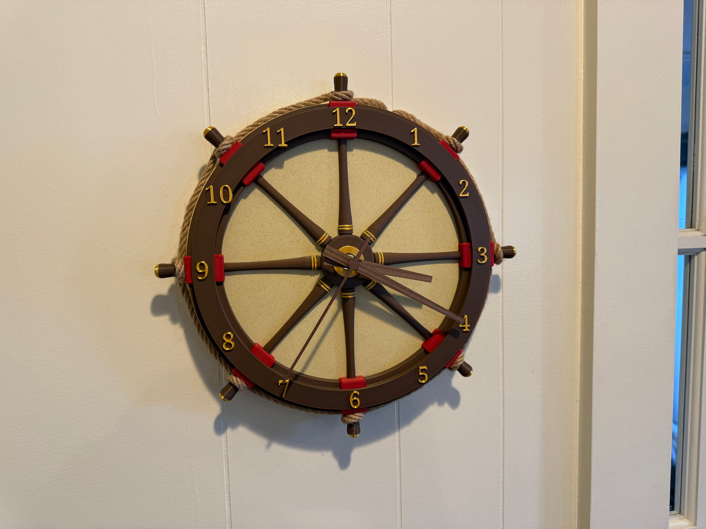 Nautical Ship Wheel Wall Clock